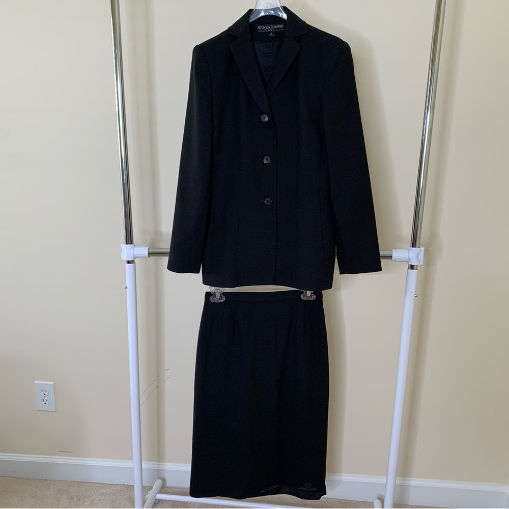Black Kasper Two-Piece Suit